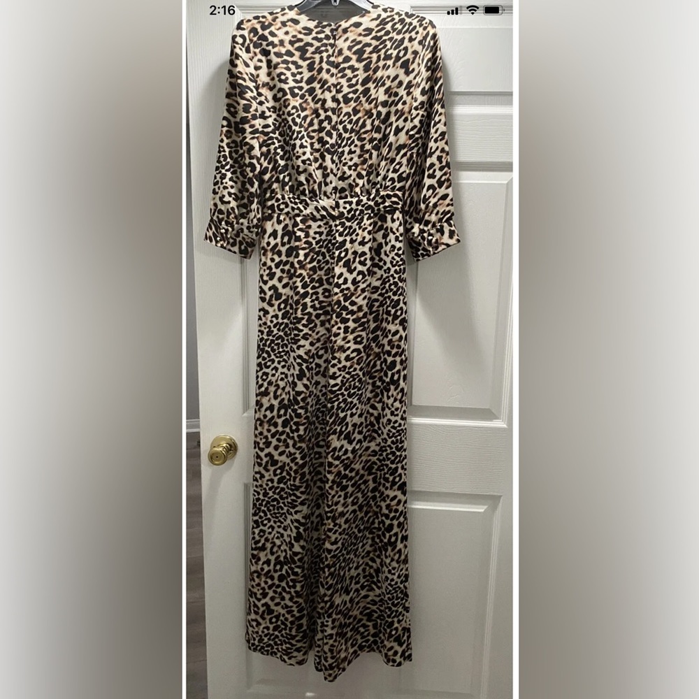 BCBGmaxazria wide leg leopard printed jumpsuit XS - Picture 5 of 11